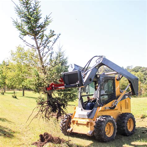 how to move trees with a skid steer|removing trees with skid steer.